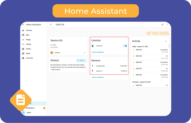 ecoPlug Integration With Home Assistant