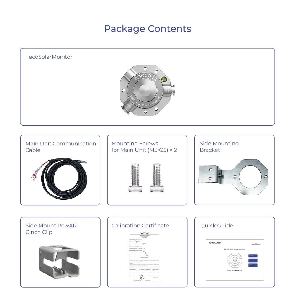 ecoSolarMonitor Package Contents
