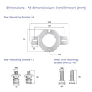 ecoSolarMonitor Rear Mounting Bracket Dimensions